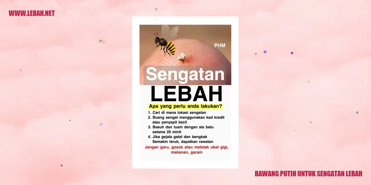 bawang putih untuk sengatan lebah