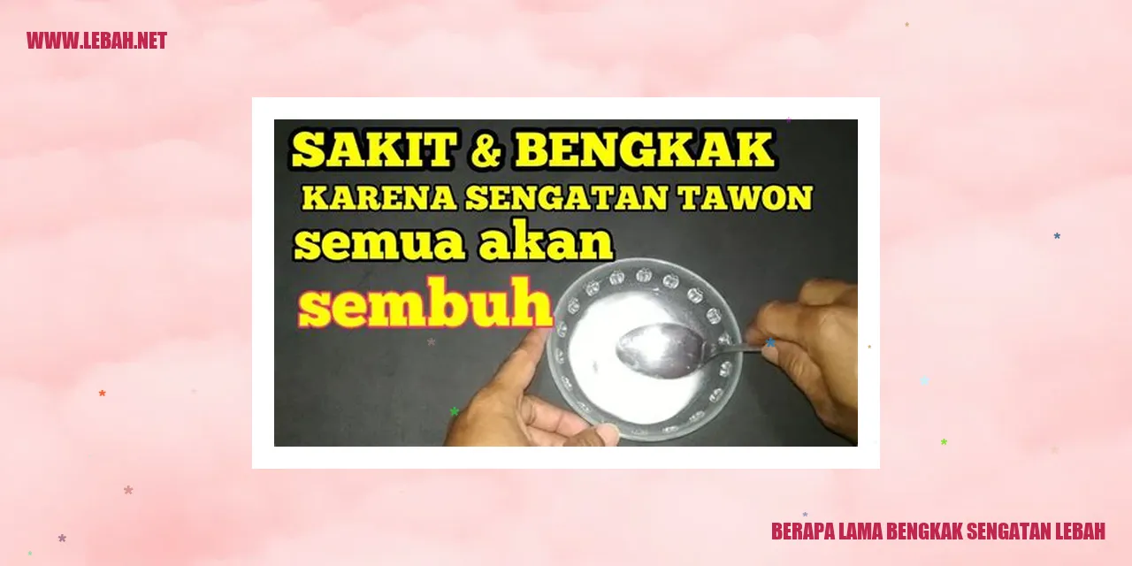 berapa lama bengkak sengatan lebah