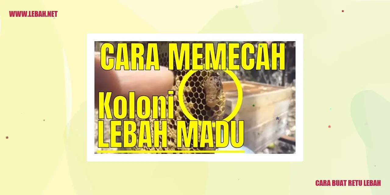 Cara Buat Retu Lebah