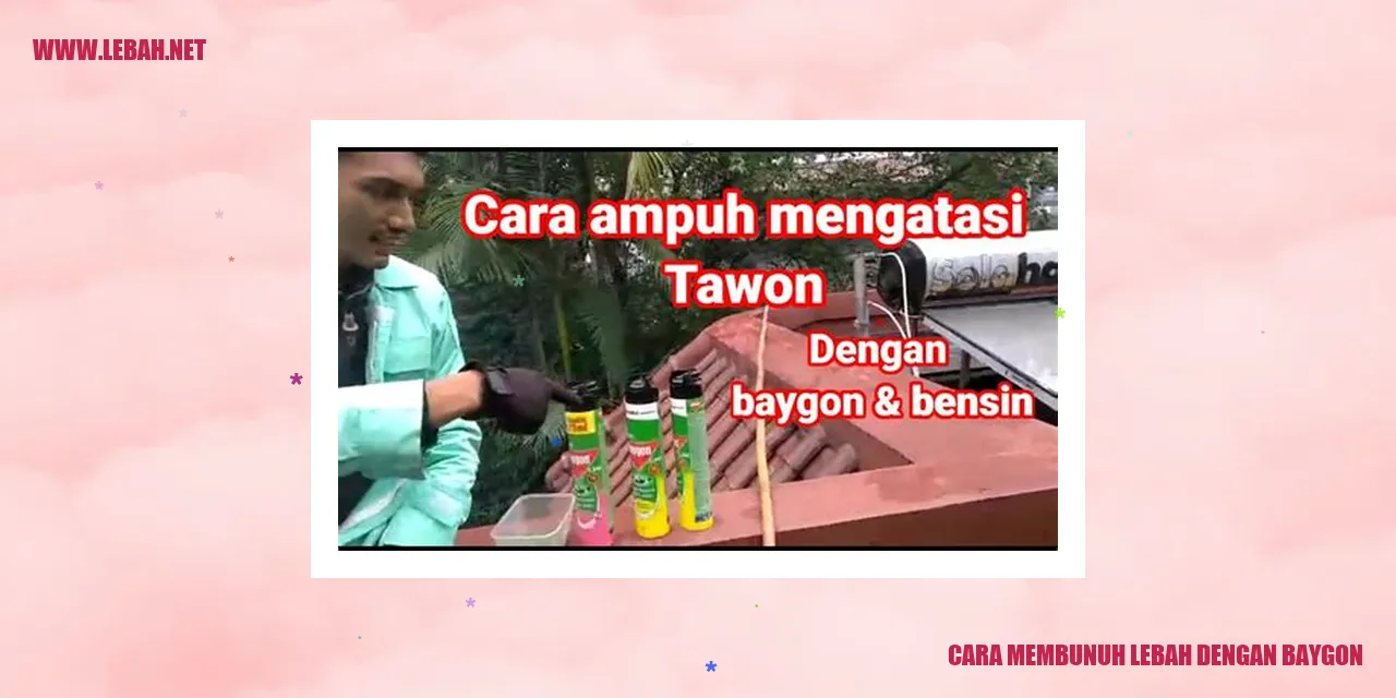 cara membunuh lebah dengan baygon