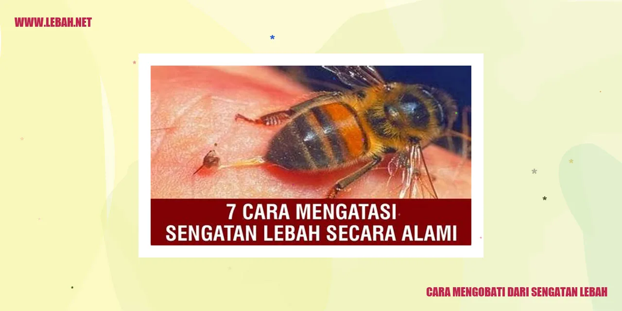 Cara Mengobati Sengatan Lebah