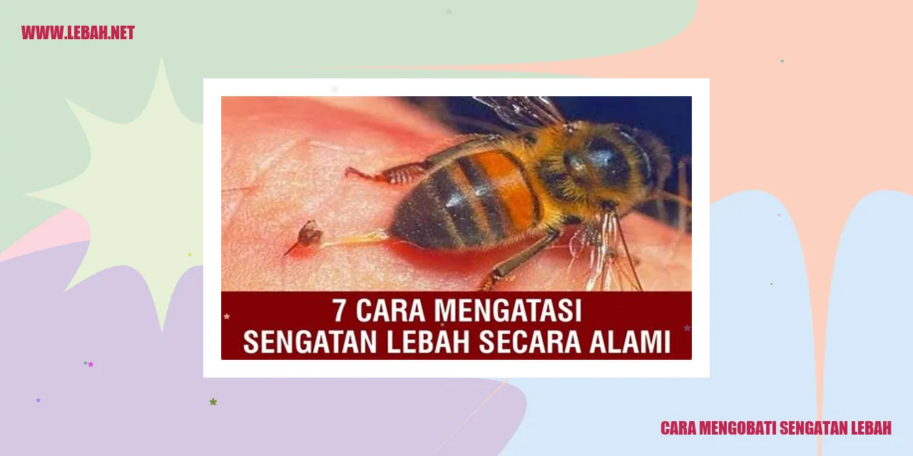 Cara mengobati sengatan lebah