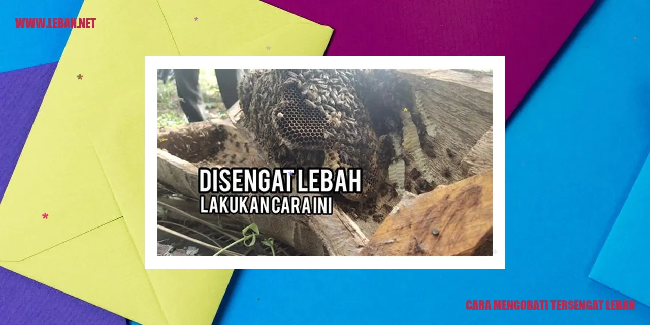 cara mengobati tersengat lebah