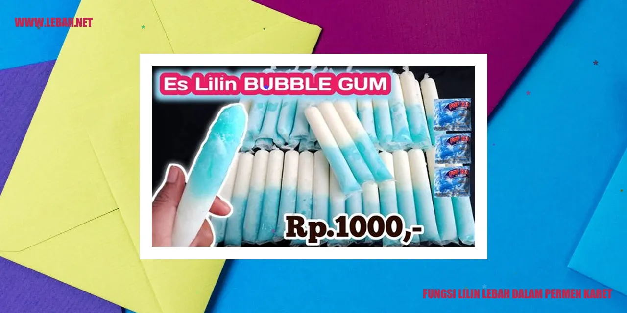 lilin lebah dalam permen karet