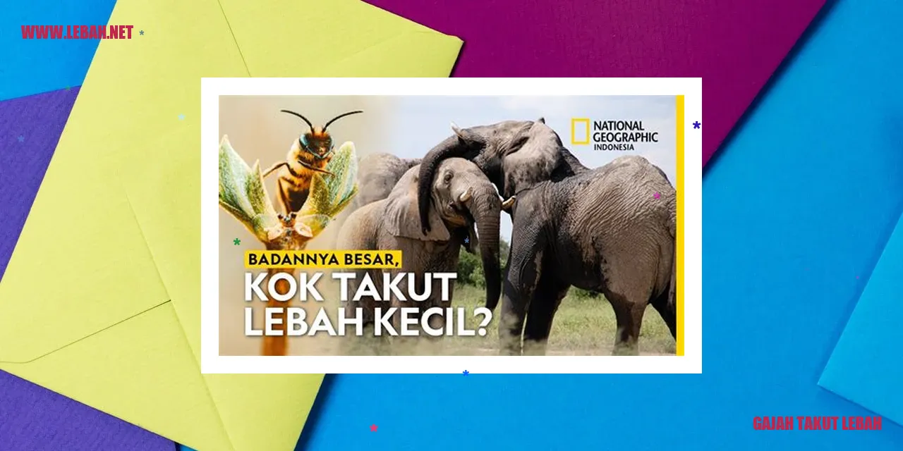 gajah takut lebah