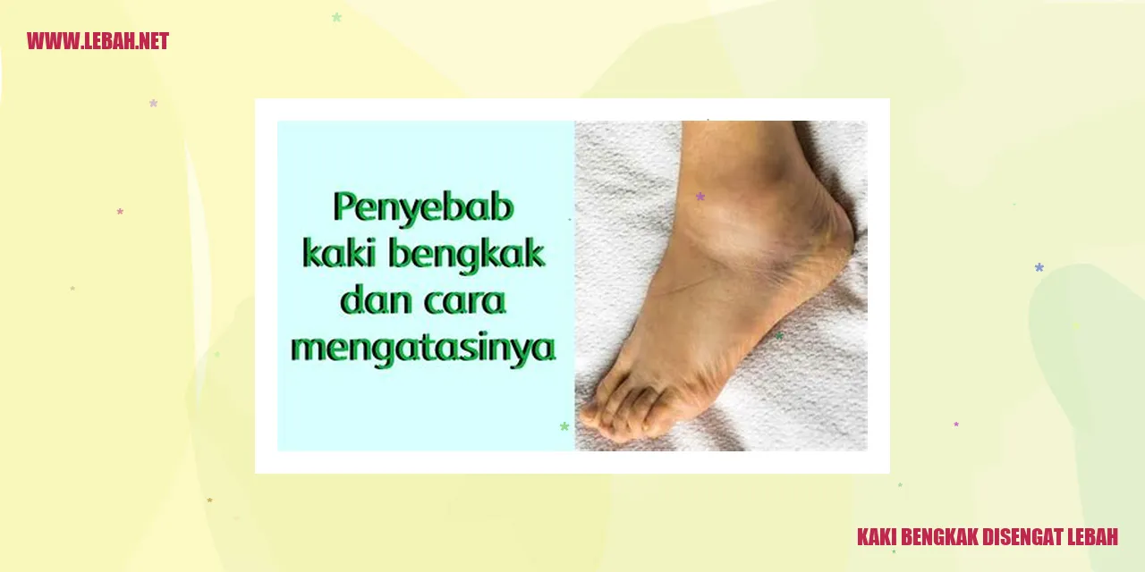 kaki bengkak disengat lebah