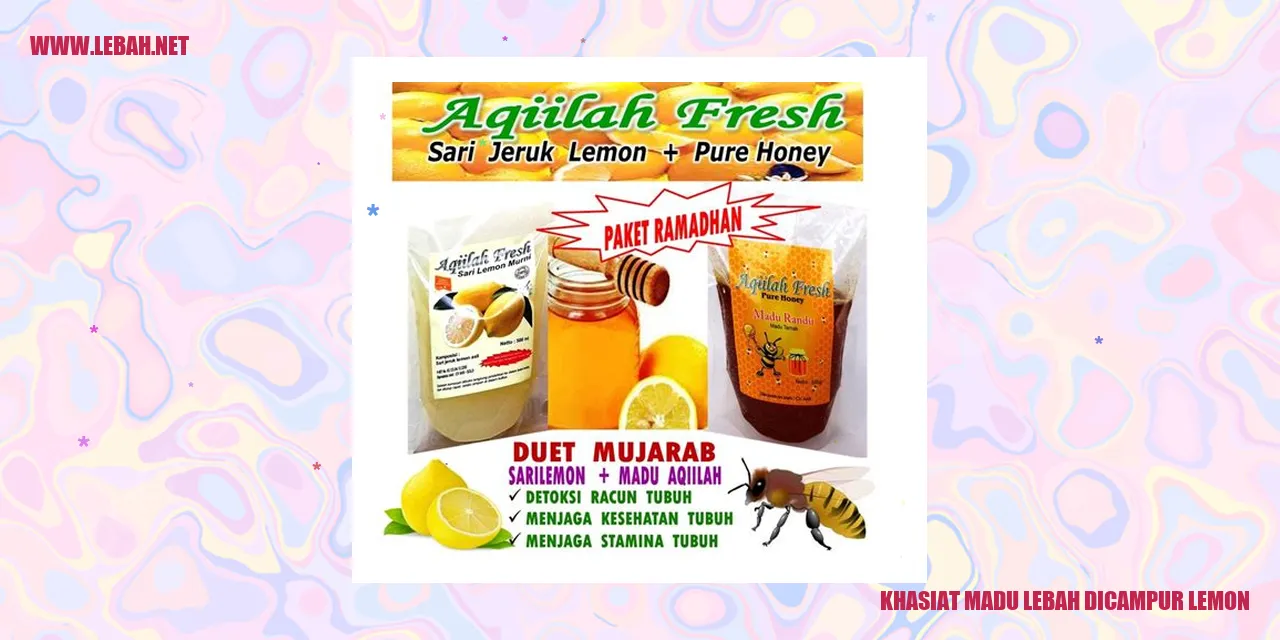 khasiat madu lebah dicampur lemon