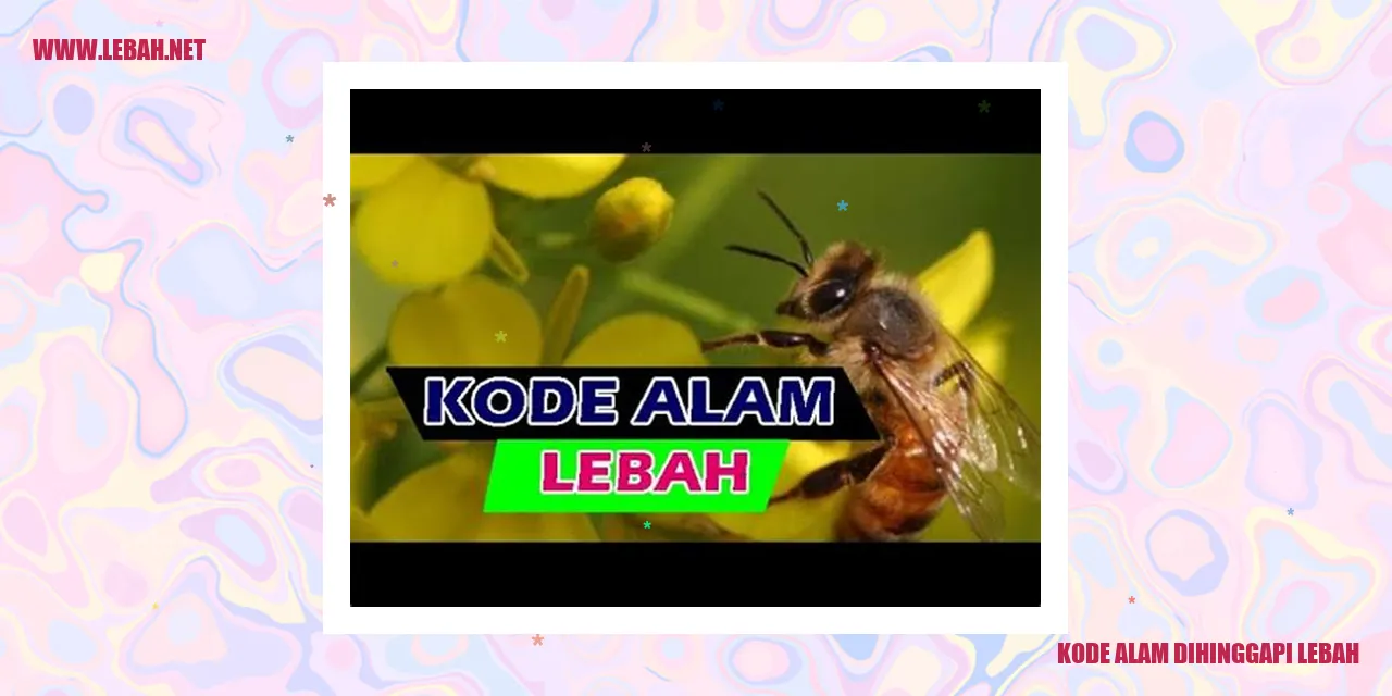 kode alam dihinggapi lebah