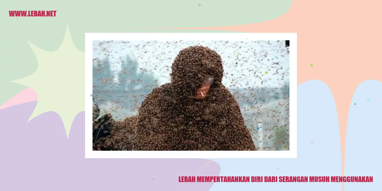 lebah mempertahankan diri dari serangan musuh menggunakan