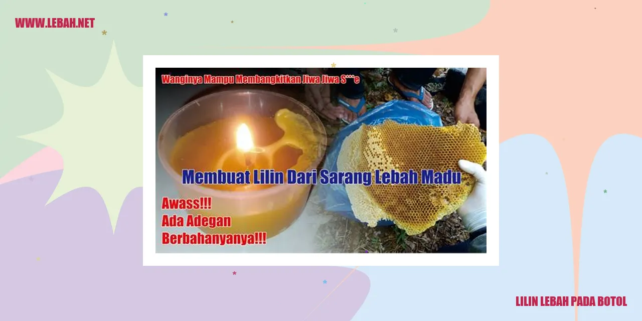 Lilin Lebah pada Botol