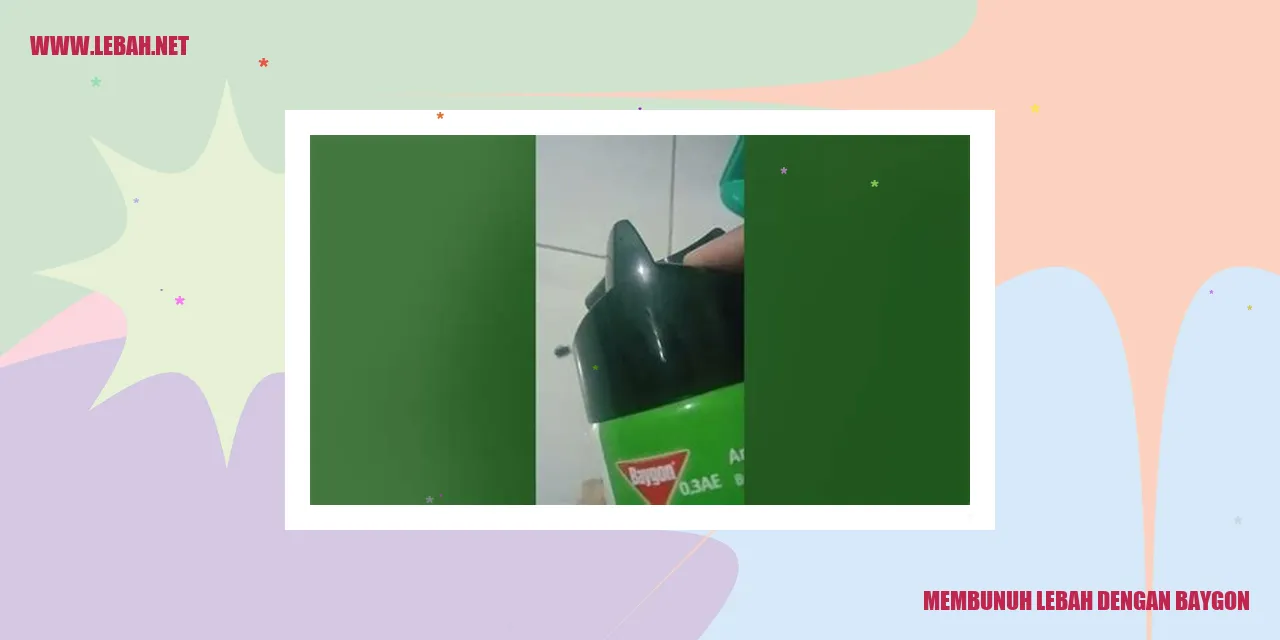 membunuh lebah dengan baygon