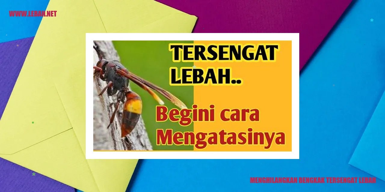 Menghilangkan Bengkak Tersengat Lebah