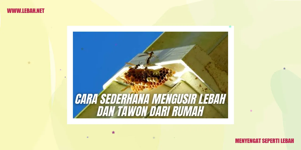 Lebah Mengeluarkan Racun yang Mengandung Rasa Sakit