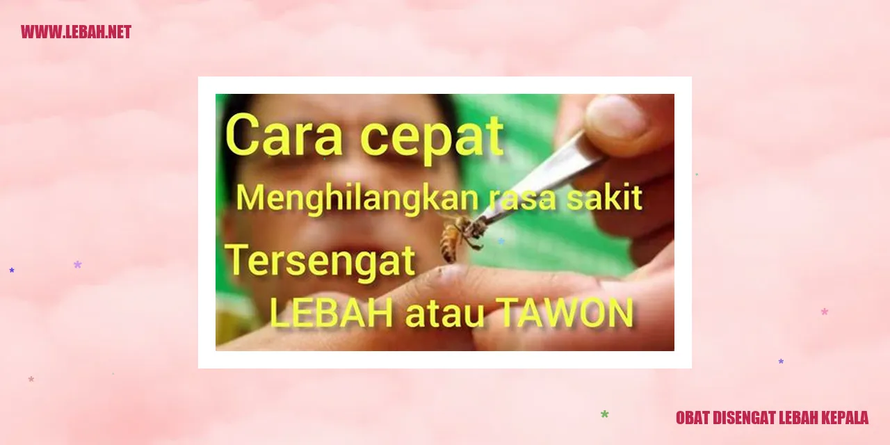 obat disengat lebah kepala