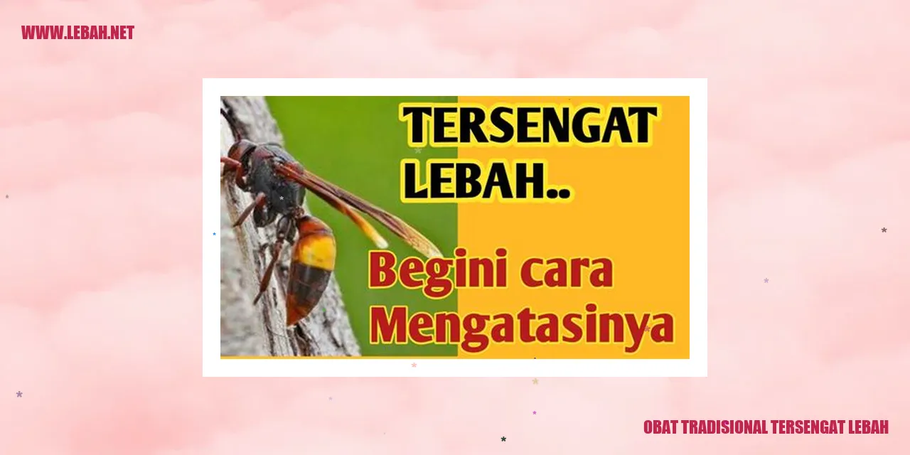 obat tradisional tersengat lebah