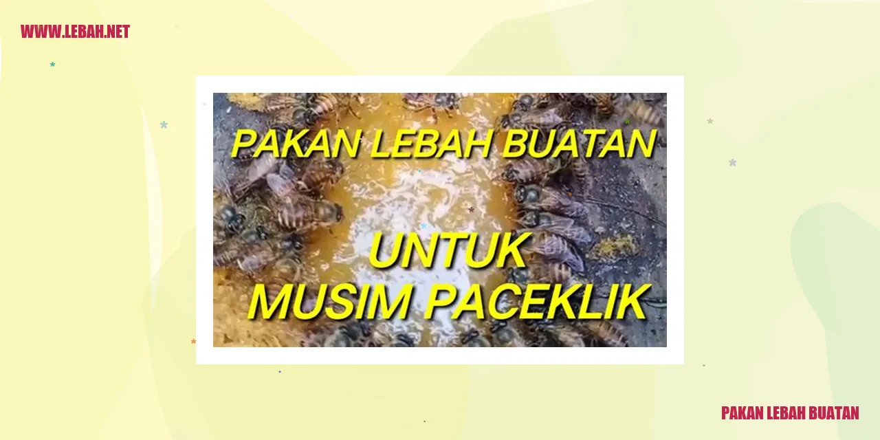 Pakan Lebah Buatan