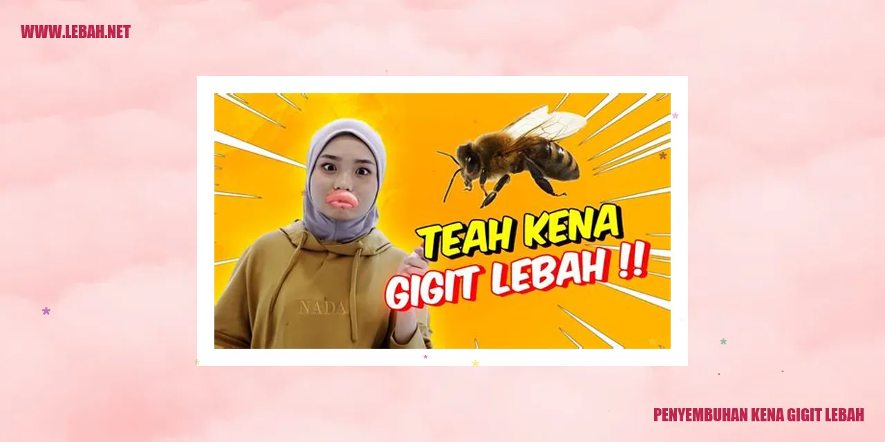 penyembuhan kena gigit lebah