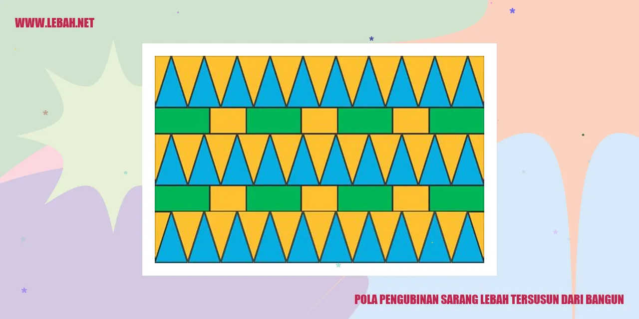 pola pengubinan sarang lebah tersusun dari bangun