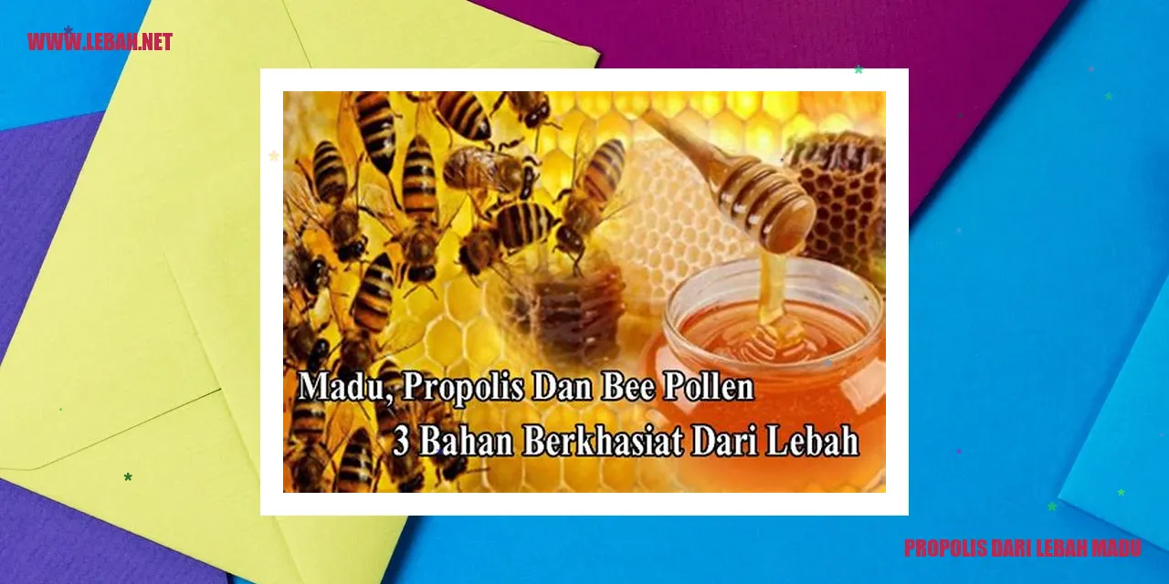 Propolis dari Lebah Madu