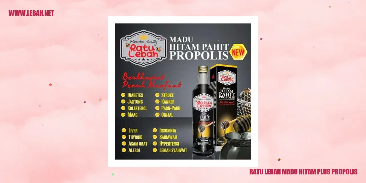 Ratu Lebah Madu Hitam Plus Propolis