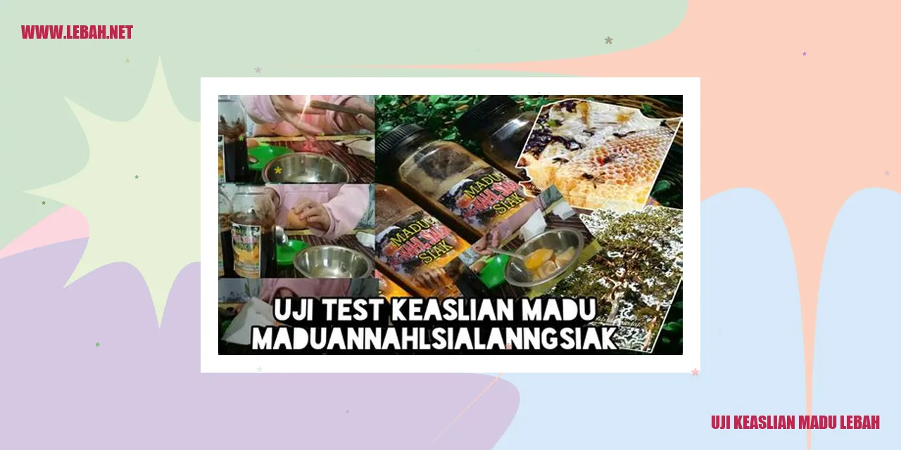 Uji Keaslian Madu Lebah